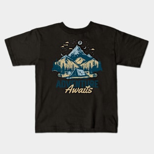 adventure awaits : adventure awaits shirt designs Kids T-Shirt